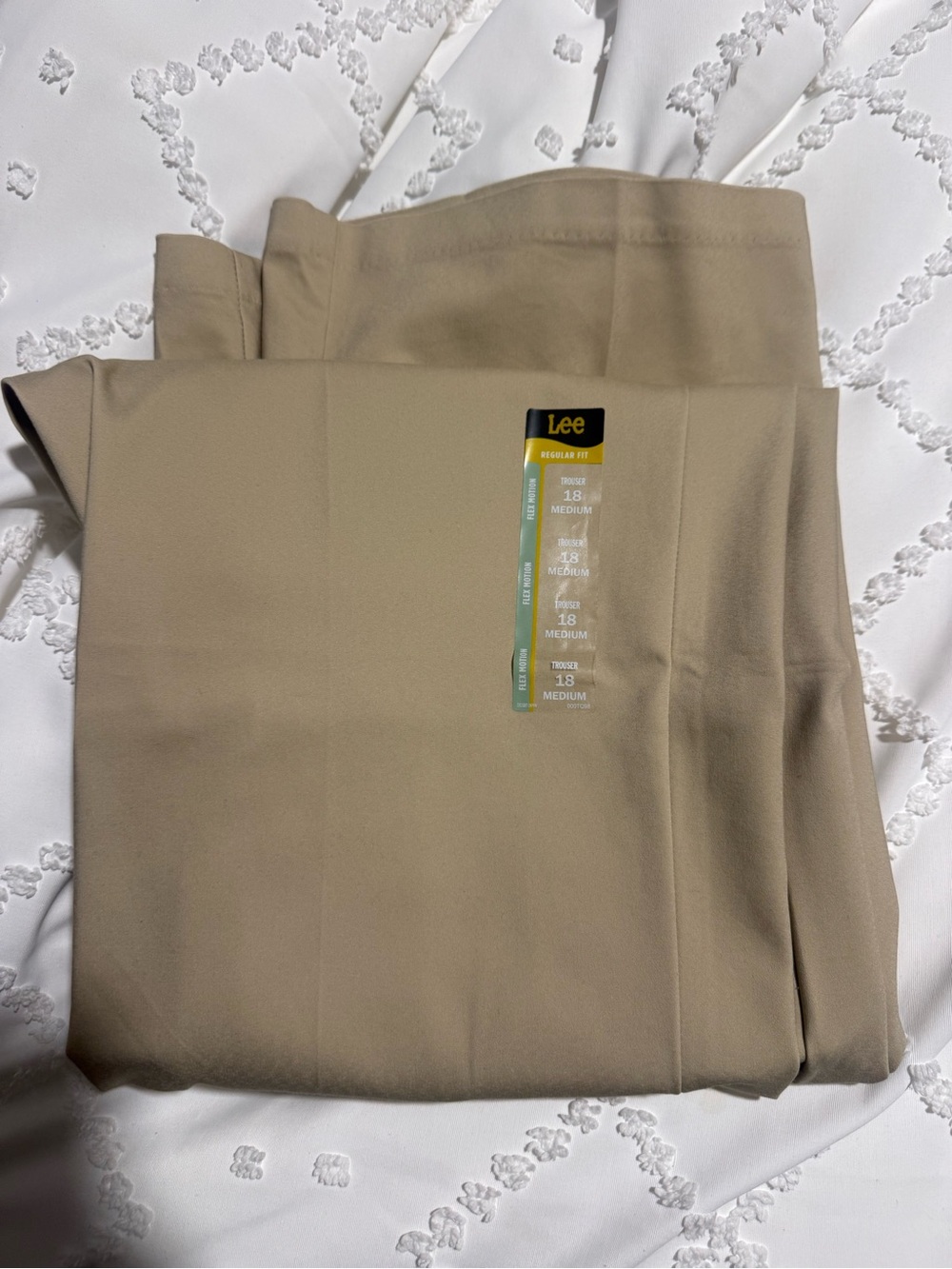 Lee Woman's Tan Straight-Leg Chinos